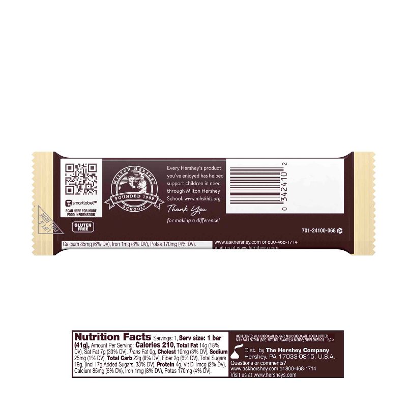 Hershey's Milk Chocolate with Almonds Bar - 1.45oz