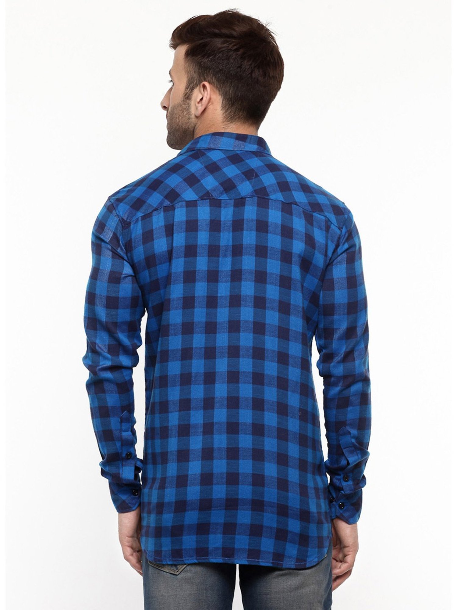 Hangup Plus Pink Slim Fit Check Shirt