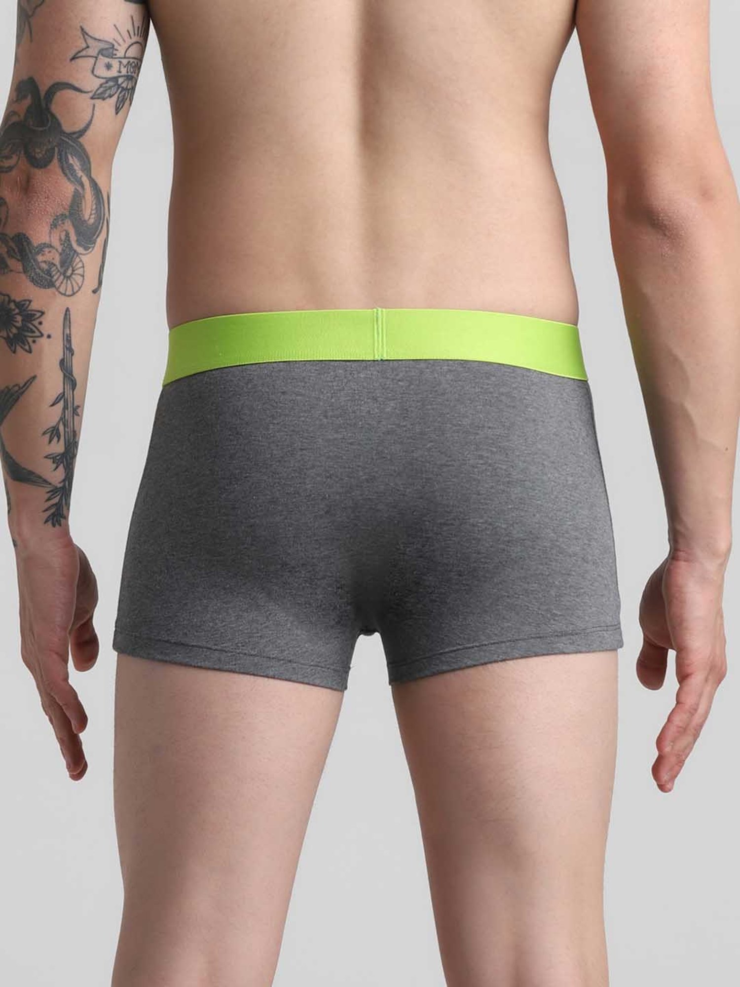 Jack & Jones Dark Grey & Black Trunks - Pack of 2