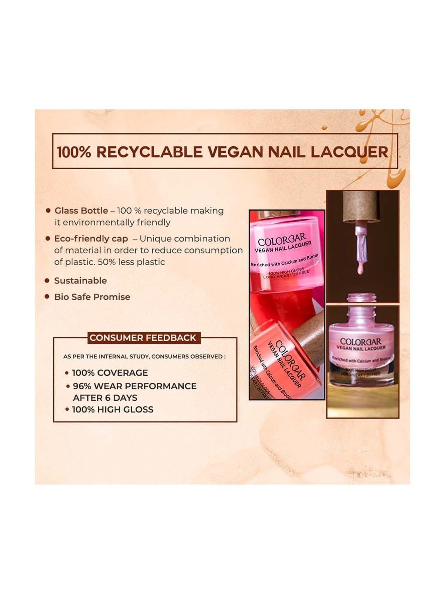 Colorbar Vegan Nail Lacquer The Foundation - 265 - 8 ml