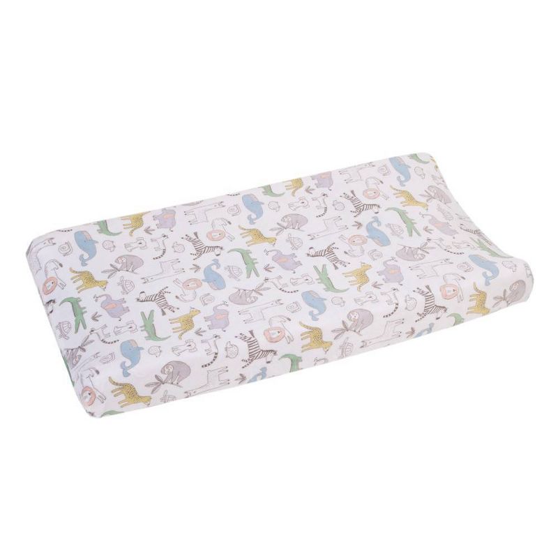Carter's Colorful Zoo Animals Super Soft Changing Pad Cover