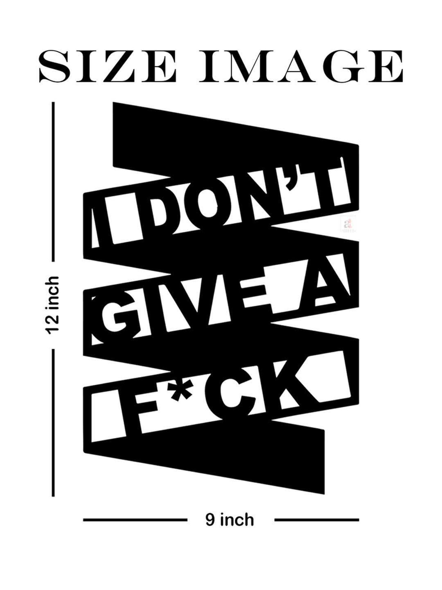 Art Street MDF Black Wood Cutout Ready To Hang Wall Decor