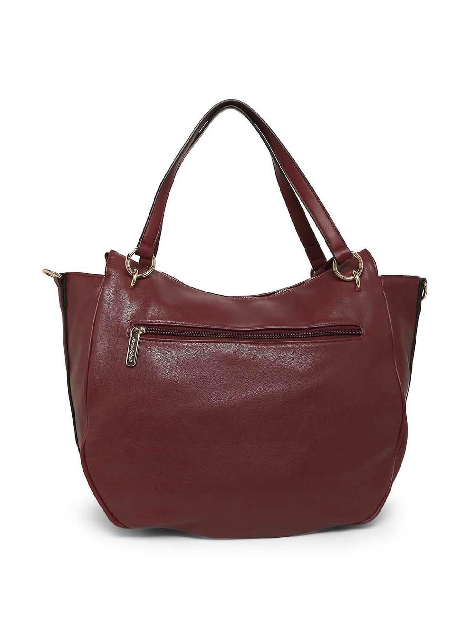 Marina Galanti Maroon Solid Medium Tote Handbag