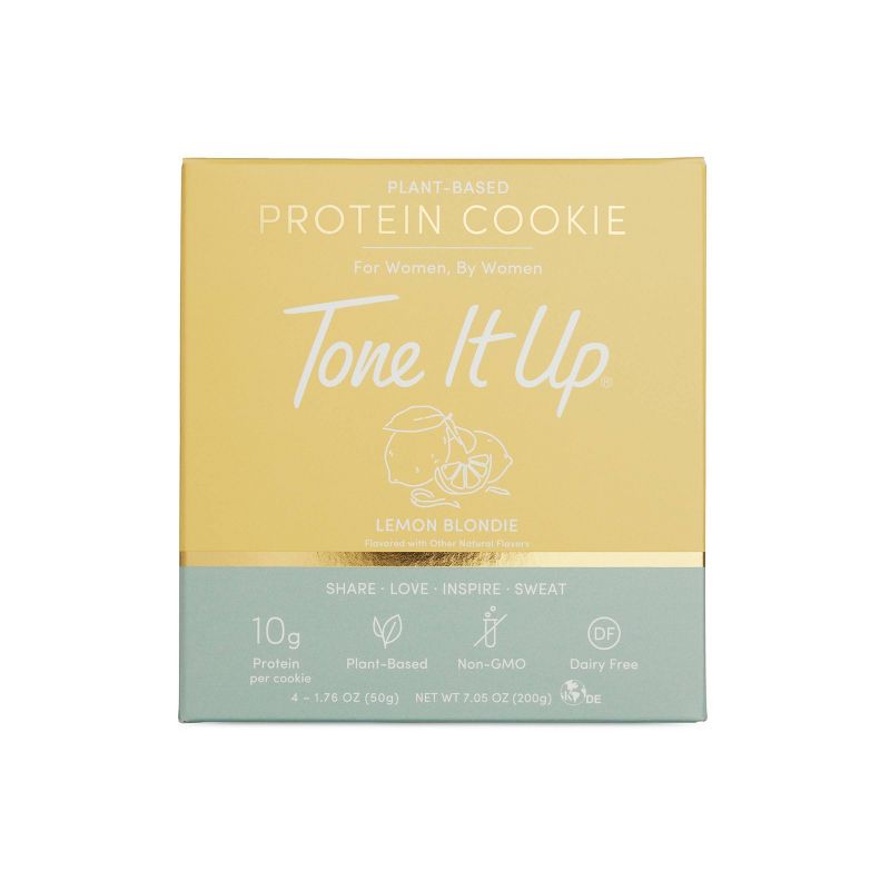 Tone It Up Plant-Based Protein Cookie - Lemon Blondie - 4ct
