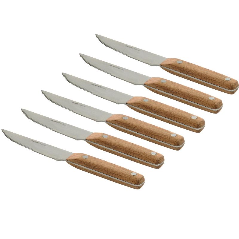 BergHOFF Rosewood 7 Pc Stainless Steel Cutlery Set with Block