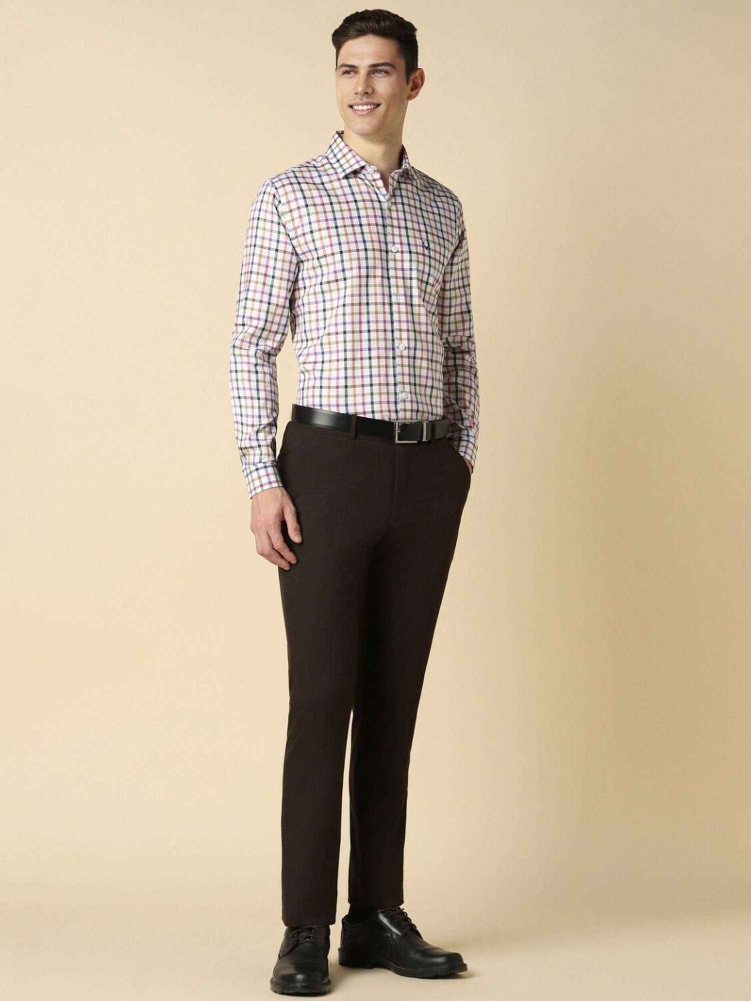 Allen Solly Multicolored Slim Fit Checks Shirt