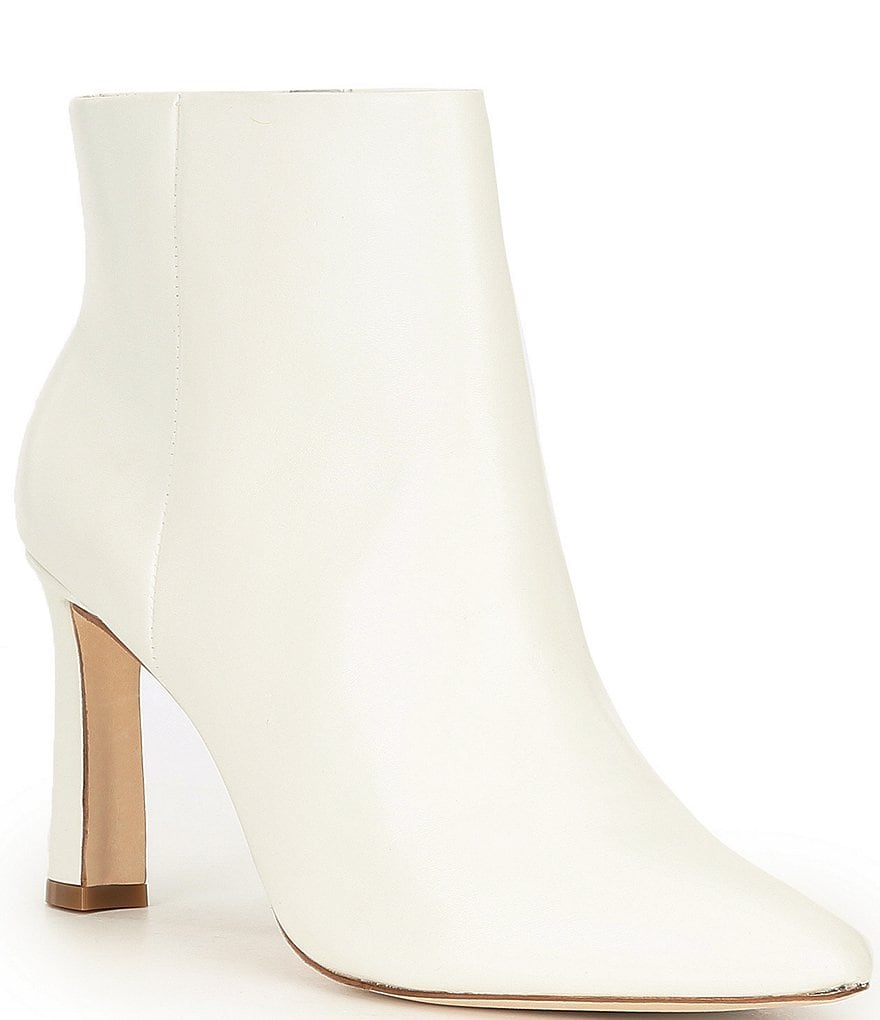 Antonio Melani Stazie Leather Side Zip Pointed Toe Booties