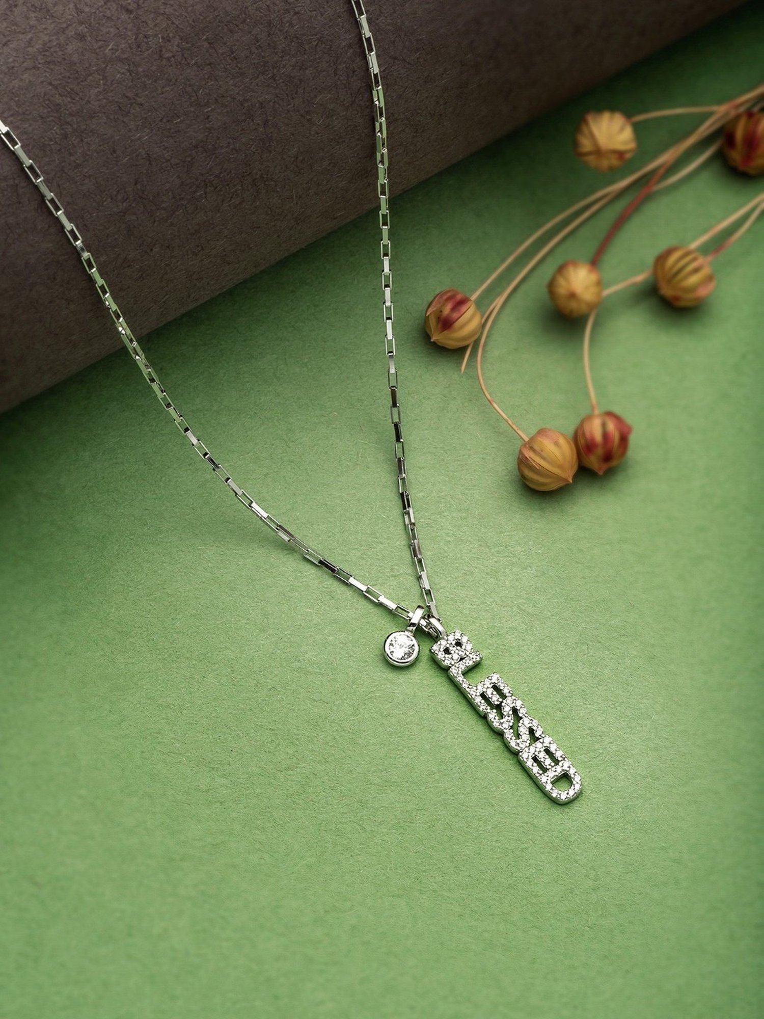 Silberry 92.5 Sterling Silver Blessed Necklace