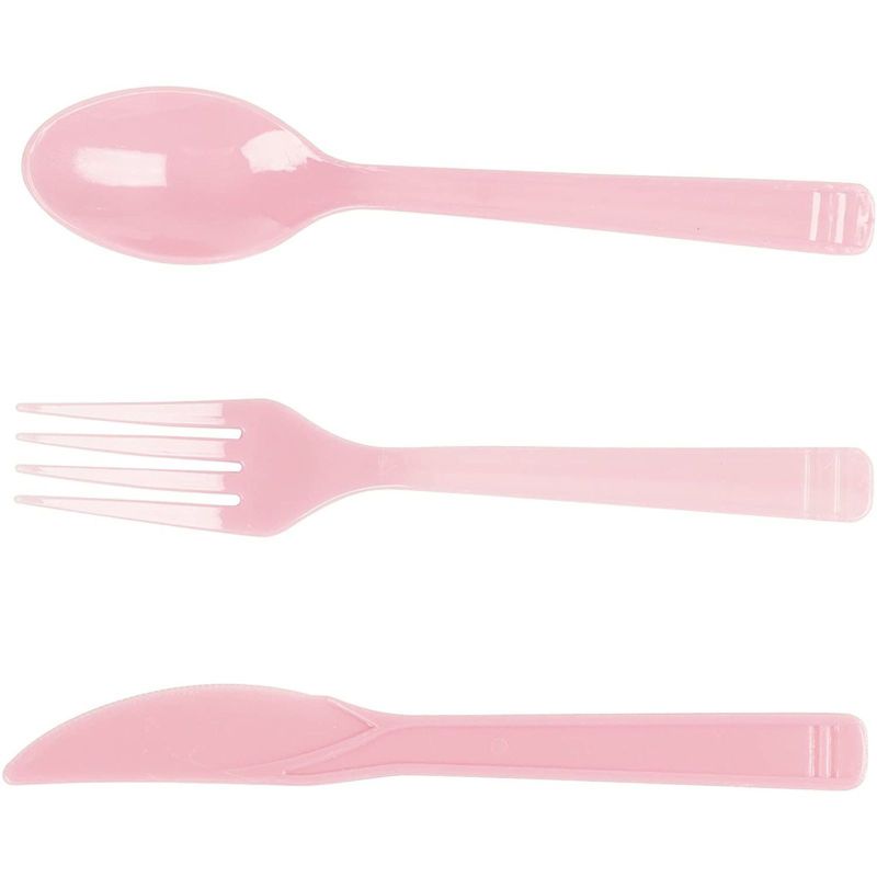 Blue Panda 144 Pieces Rainbow Pastel Party Bundle, Includes Plates, Napkins, Cups, and Cutlery (24 Guests)