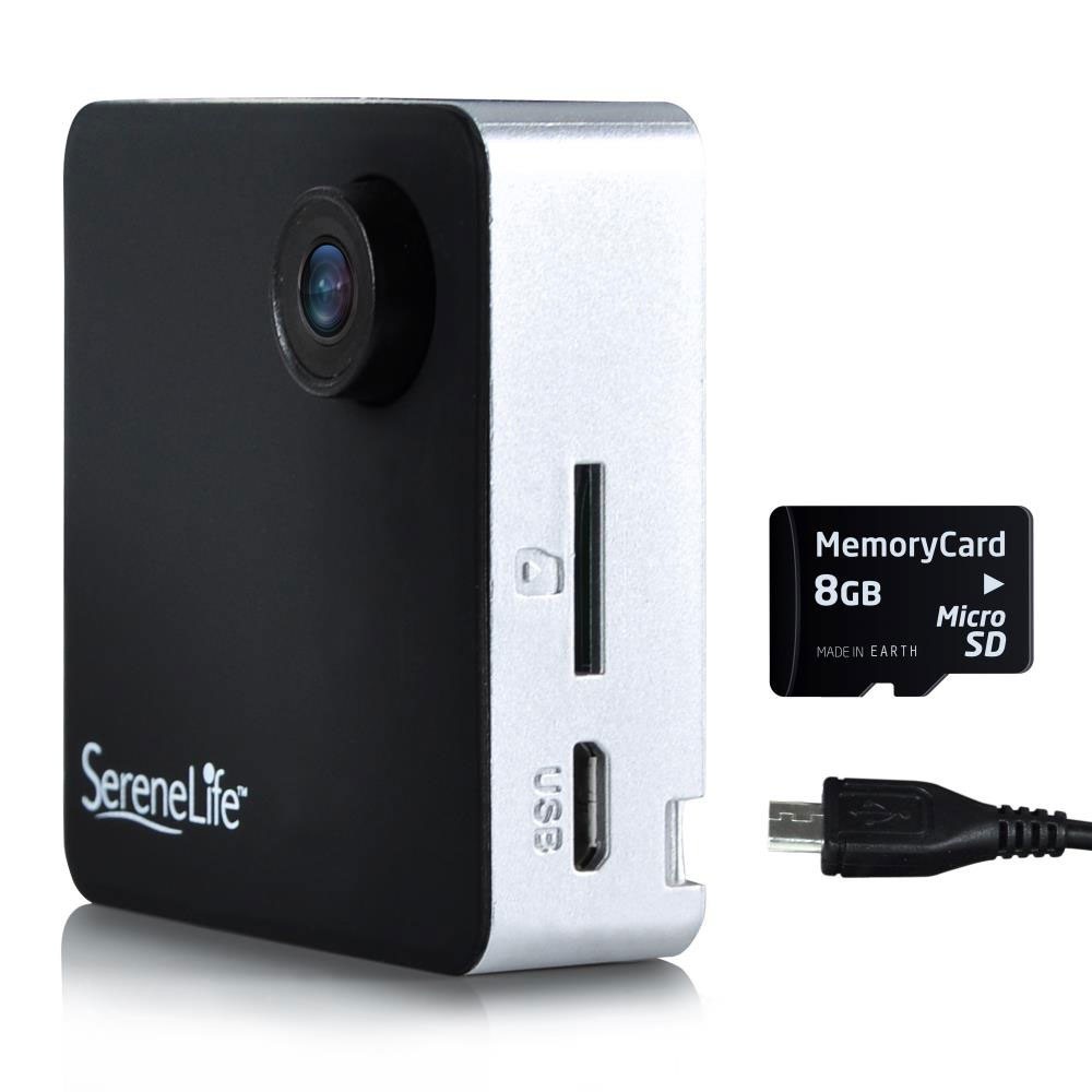 SereneLife 1080p WIFI Enabled App Controlled 2 In 1 Mini Pocket Camera (4 Pack)