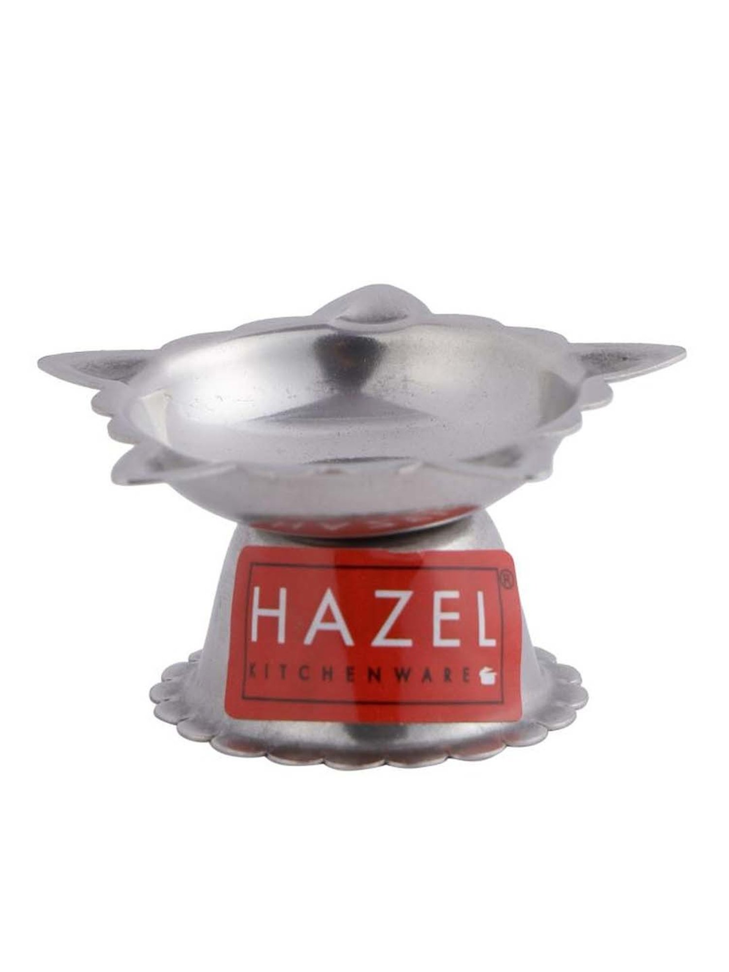Hazel Silver Stainless Steel Panchwati Diya For Puja - Set of 2