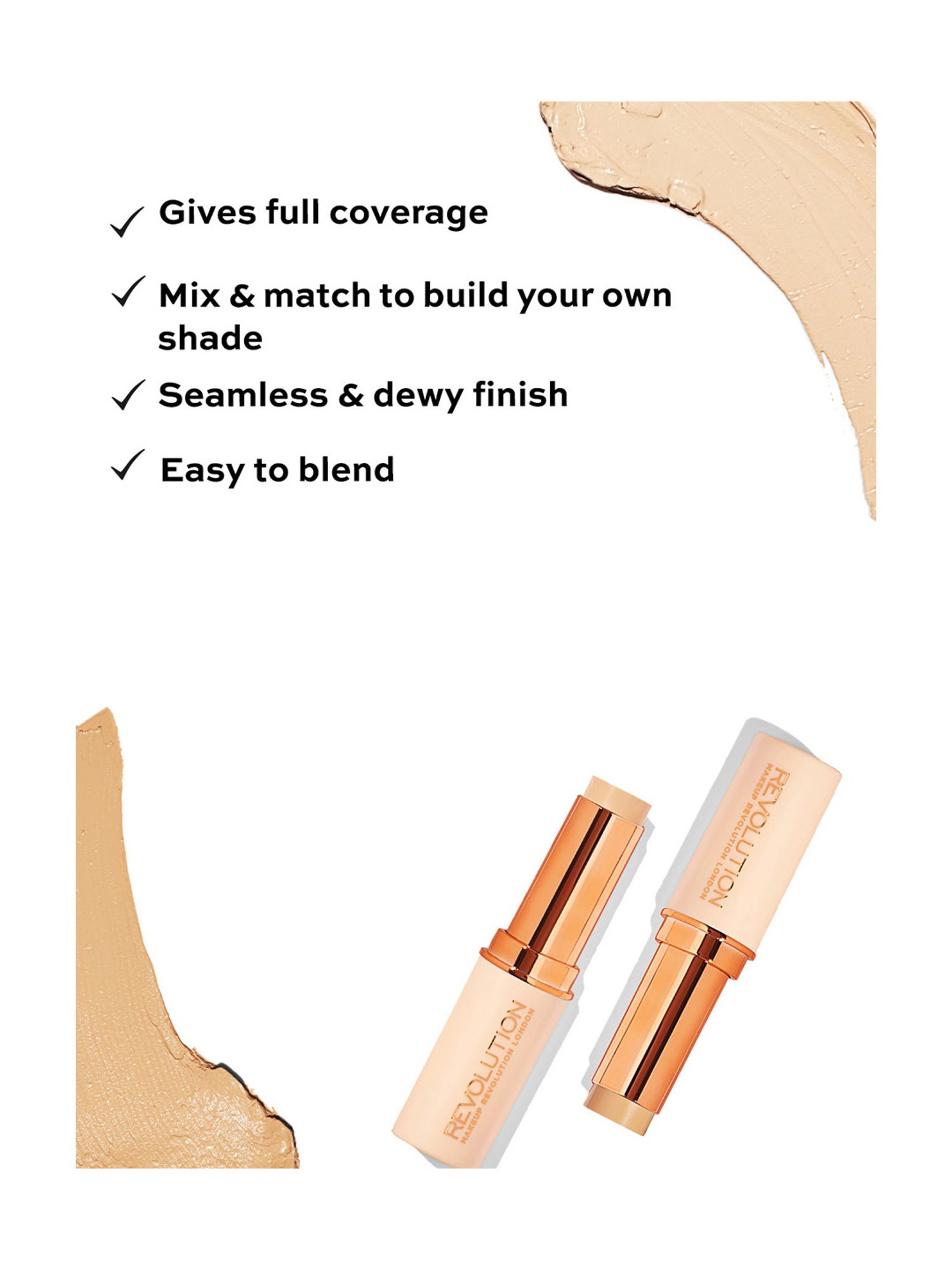Makeup Revolution Mix 'N' Match Foundation Medium (F7 & F12) - Pack of 2