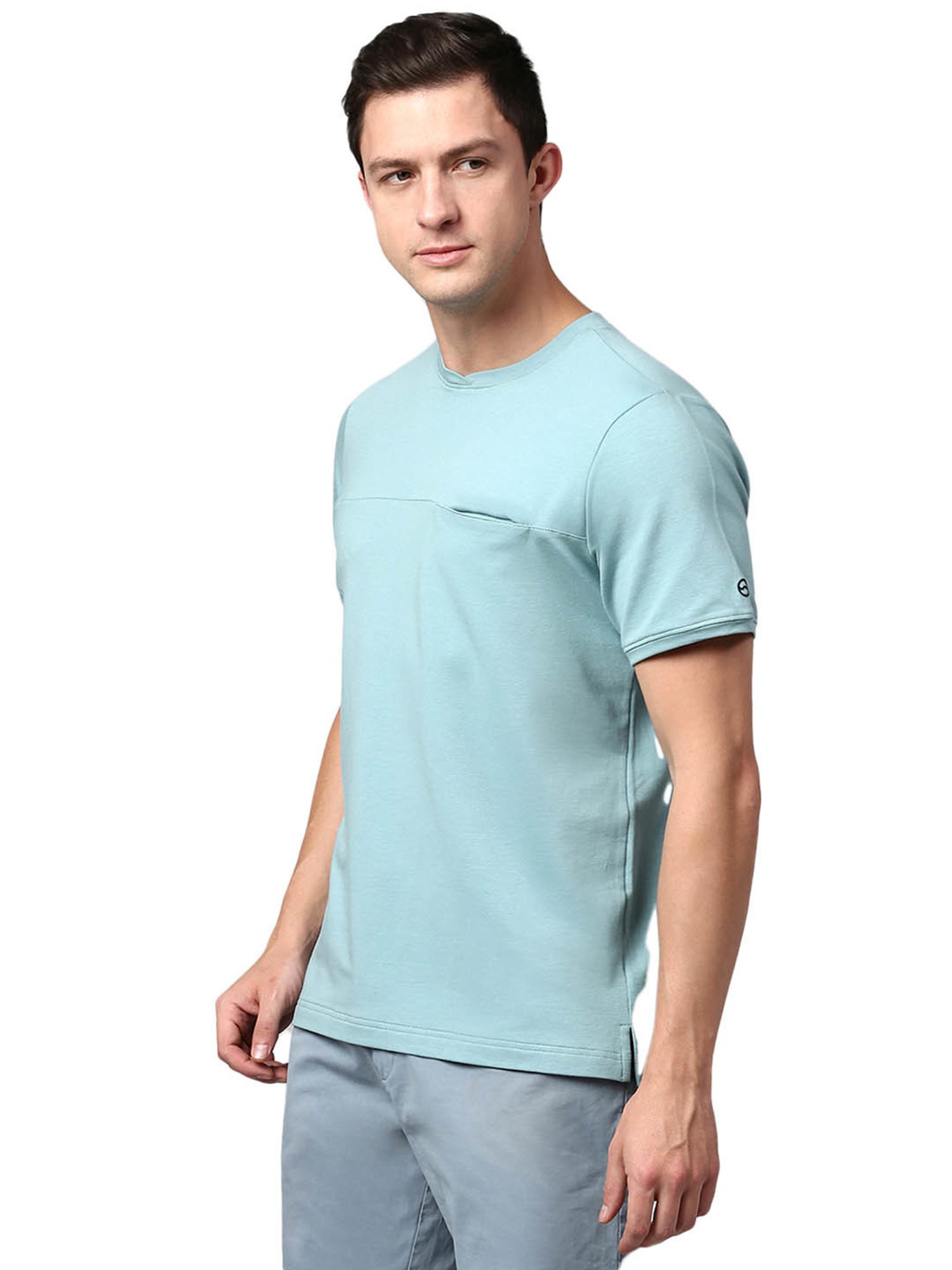 Slowave Mint Green Regular Fit T-Shirt