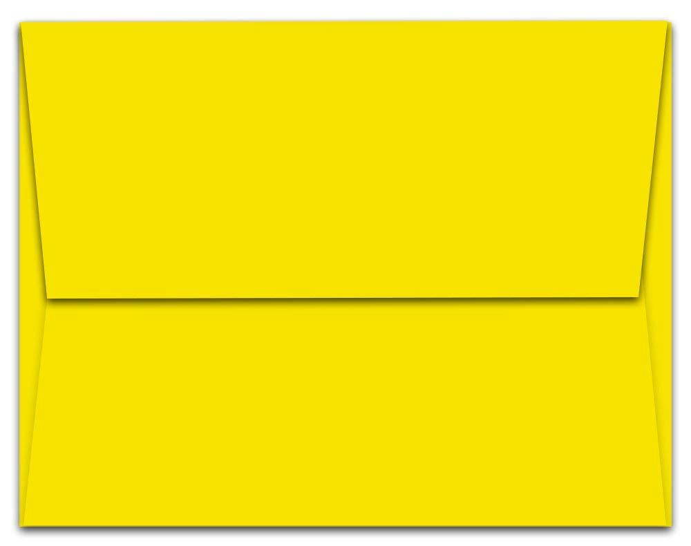 1,000 Yellow A2 Envelopes - 5.75" x 4.375" - Square Flap