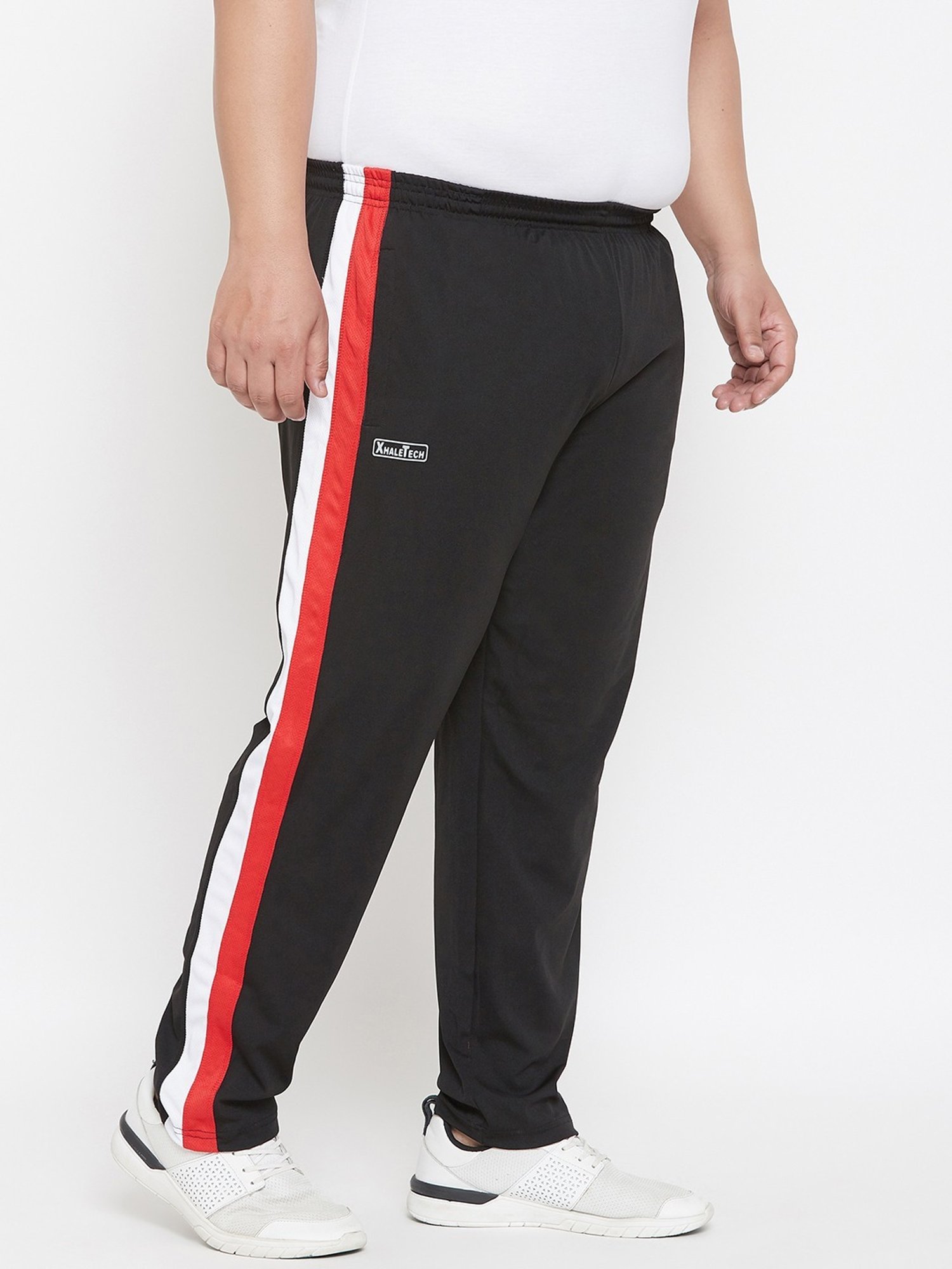 Bigbanana Black Regular Fit Striped Trackpants