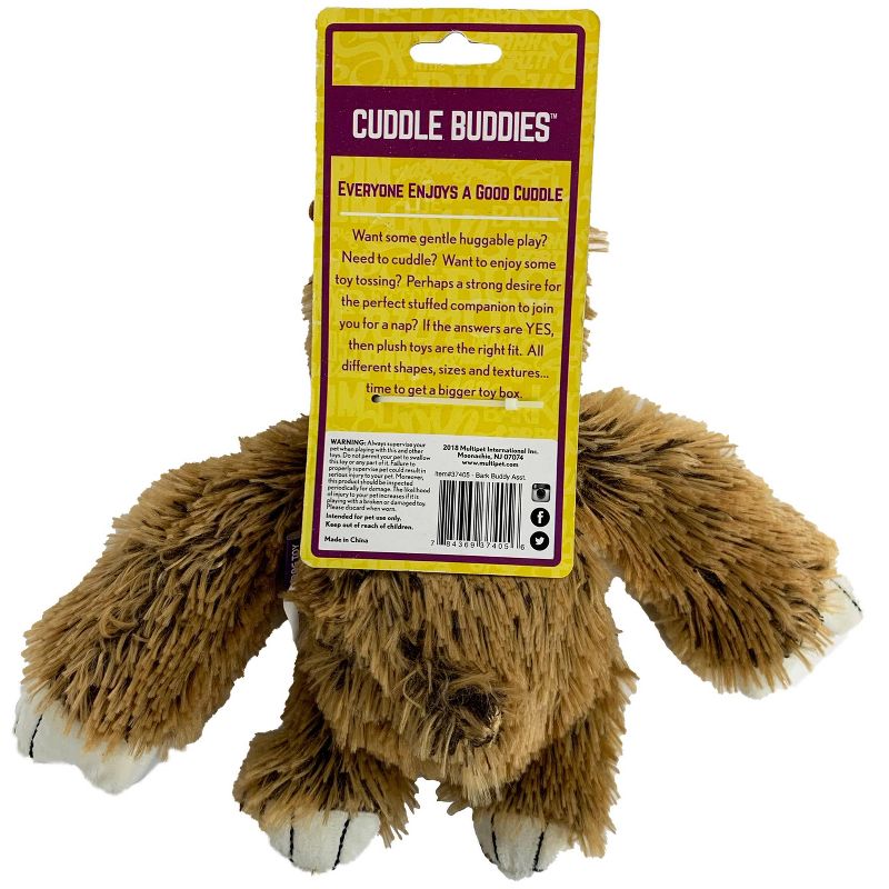 Multipet Bark Buddies Sloth Dog Toy - 10"