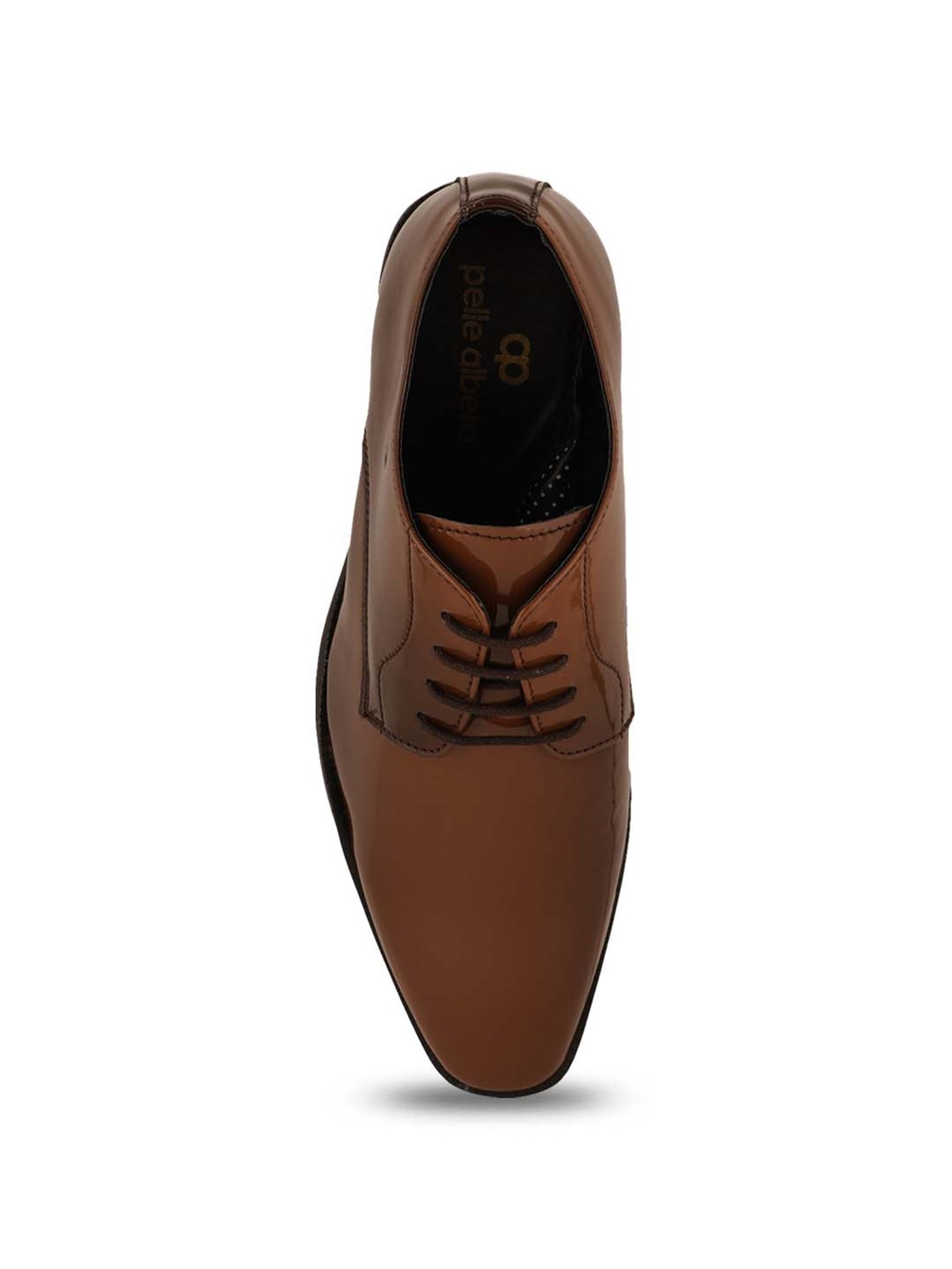 Pelle Albero Men's Brown Derby Shoes