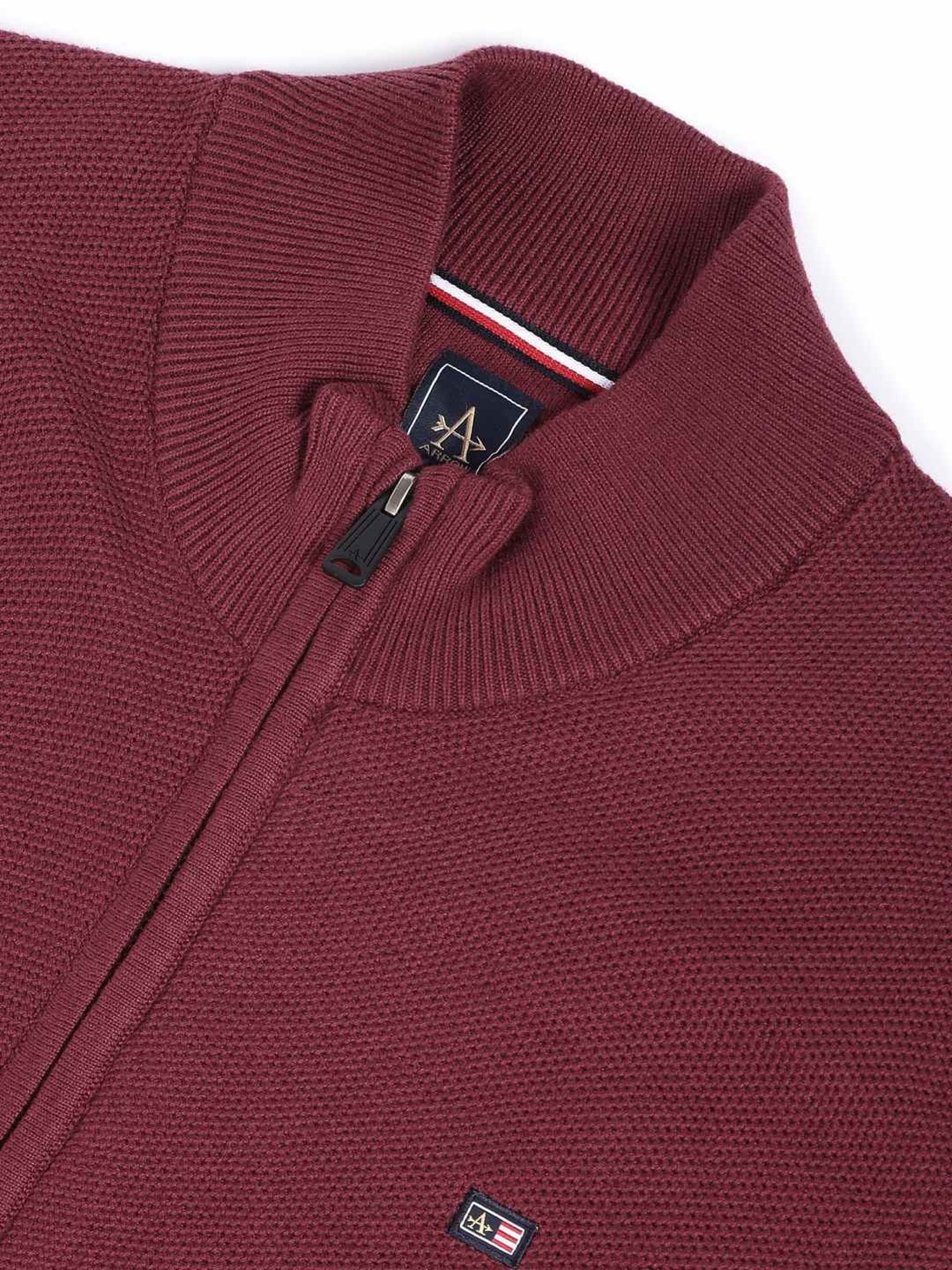 Arrow Sport Burgundy Regular Fit Sweater