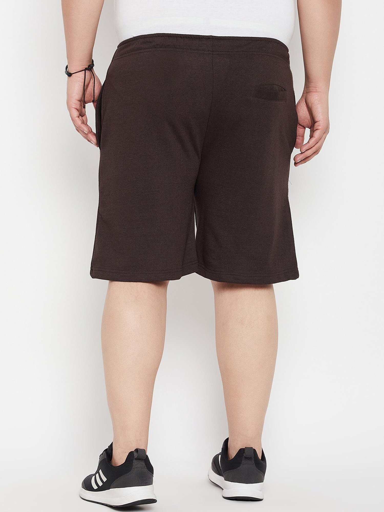 Bigbanana Dark Brown Regular Fit Printed Shorts