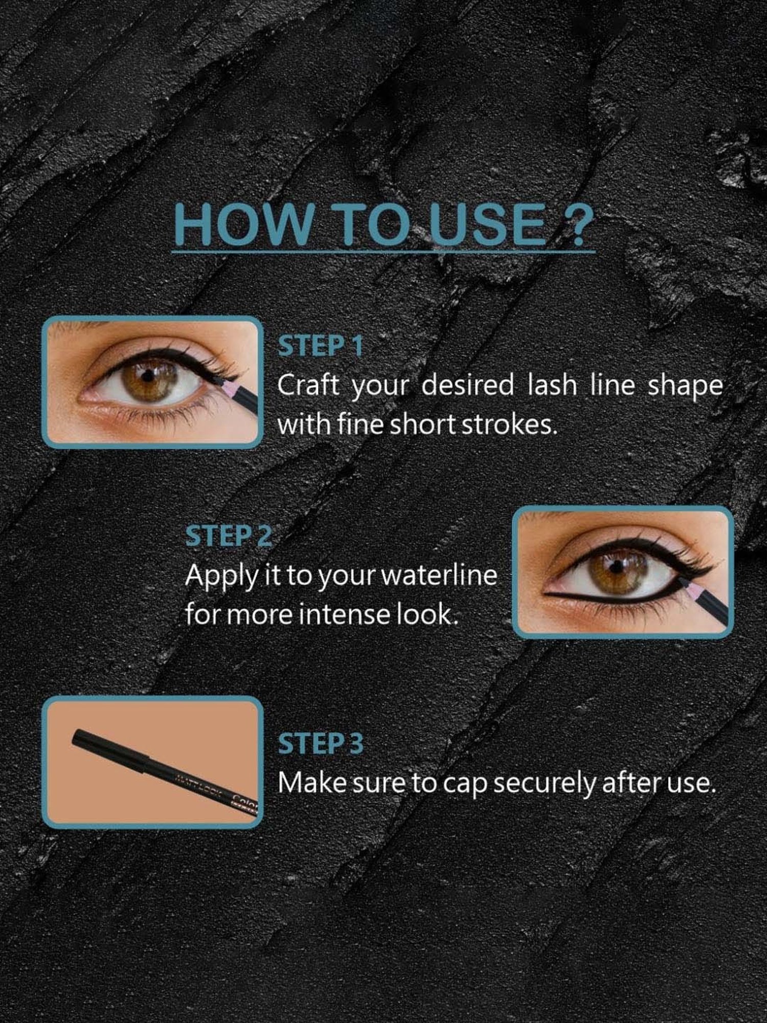 Matt Look Colorite Eye Pencil Bold Black 01 - 20 gm