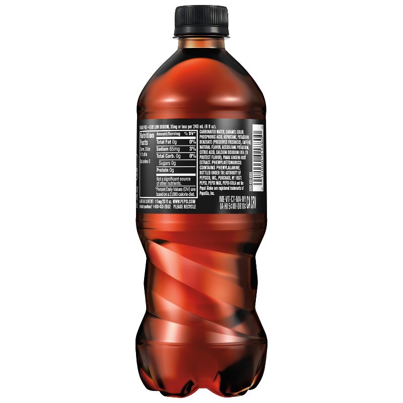 Pepsi Zero Sugar Cola Soda - 20 fl oz Bottle