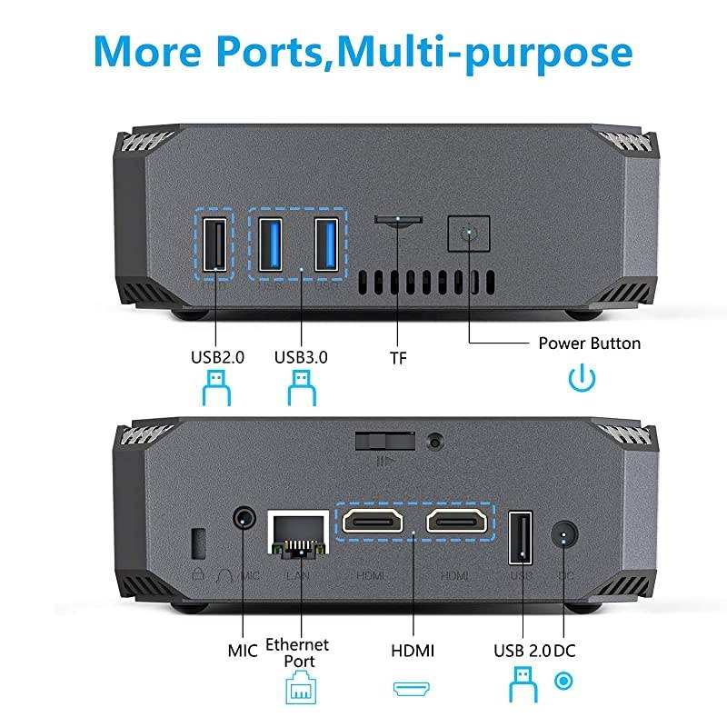 PC, 6GB DDR3 120GB SSD Windows 10 Pro Computer, 4K Dual Output,Intel HD Graphics,Gigabit Ethernet Dual Band Wi-Fi Bluetooth 4.2