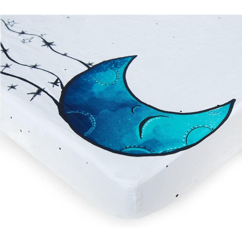 JumpOff Jo Fitted Crib Sheet, Cotton Crib Sheet for Standard Sized Crib Mattresses, Hypoallergenic and Breathable, 28" x 52", Giraffe & a Calf