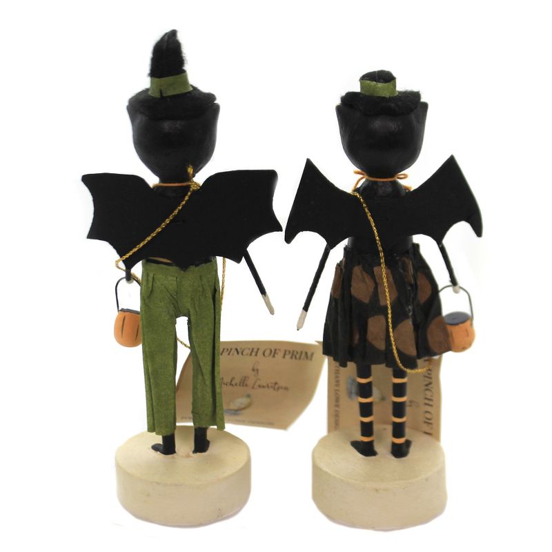 Halloween 7.0" Going Batty Boy & Girl Pinch Of Prim  -  Decorative Figurine Sets