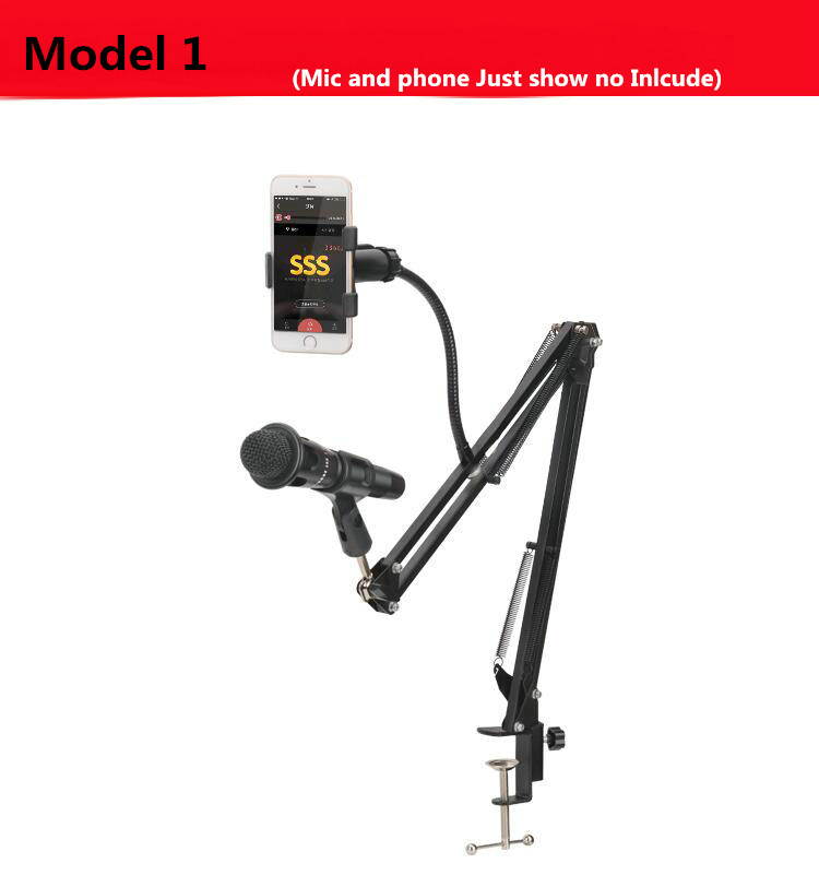 Professional Microphone Stand For Holder Arm Studio Professional Stand For Microphone Clip Mounting Extendable Recording Mic Sta