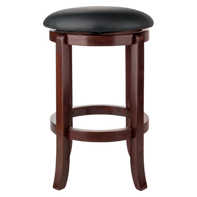 24" Walcott Swivel Counter Height Barstool Walnut - Winsome