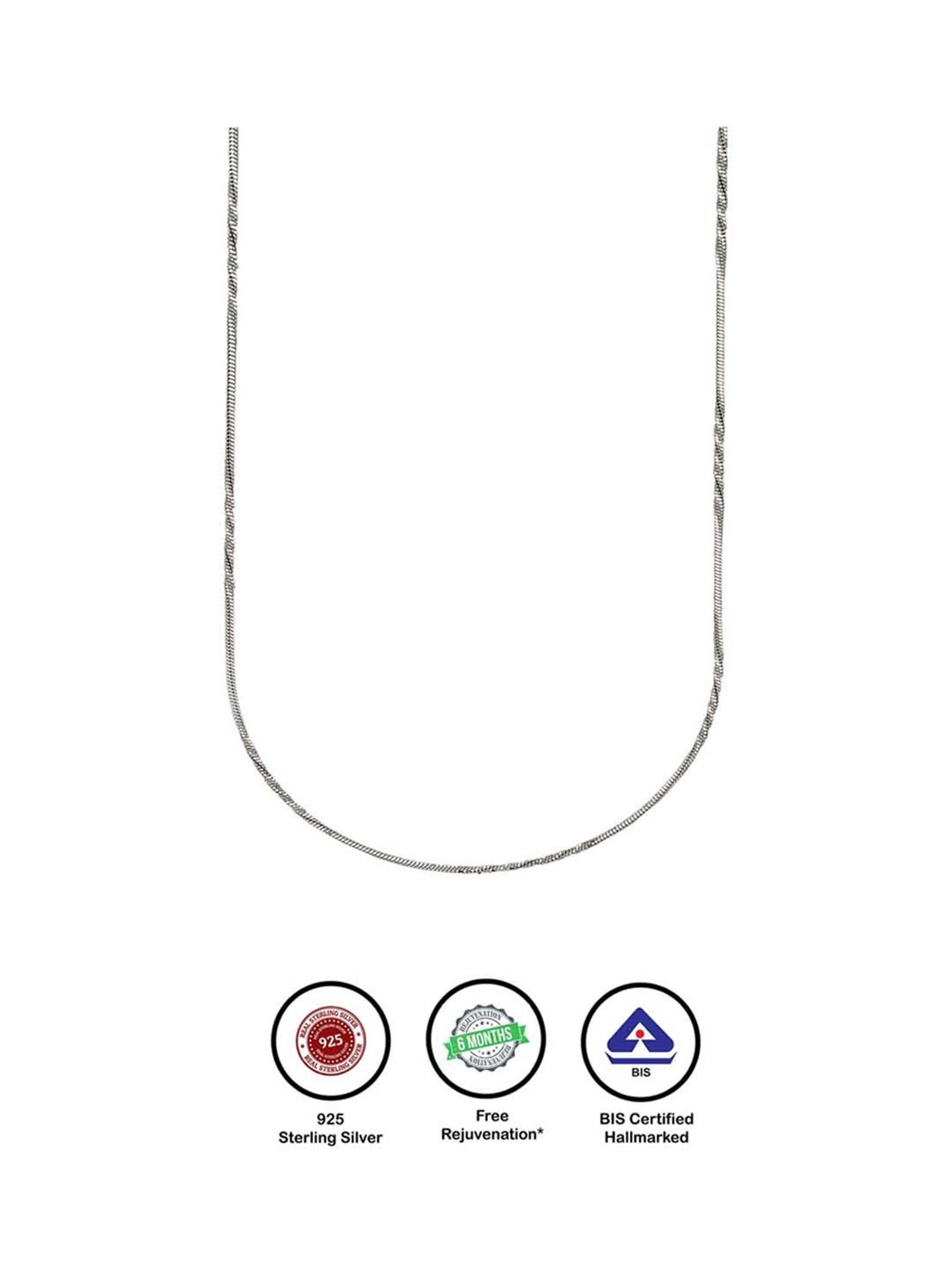 Silberry 92.5 Sterling Silver Chain for Women