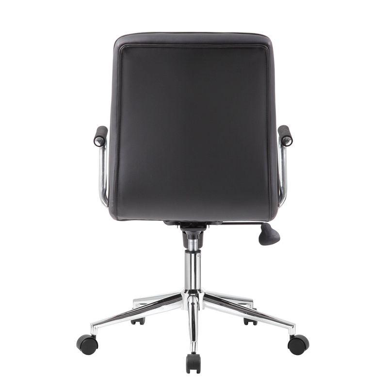 Modern Office Chair with Chrome Arms Black - Boss Office Products