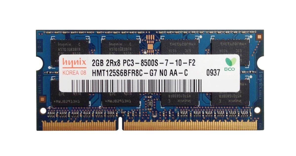 Hynix HMT125S6BFR8CG7 2 GB DDR3 RAM Module - SO DIMM 204-Pin - PC3-8500 - CL7