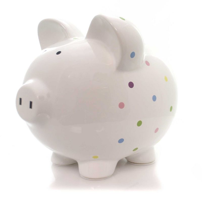 Bank 7.75" Confetti Piggy Polka Dots  -  Decorative Banks