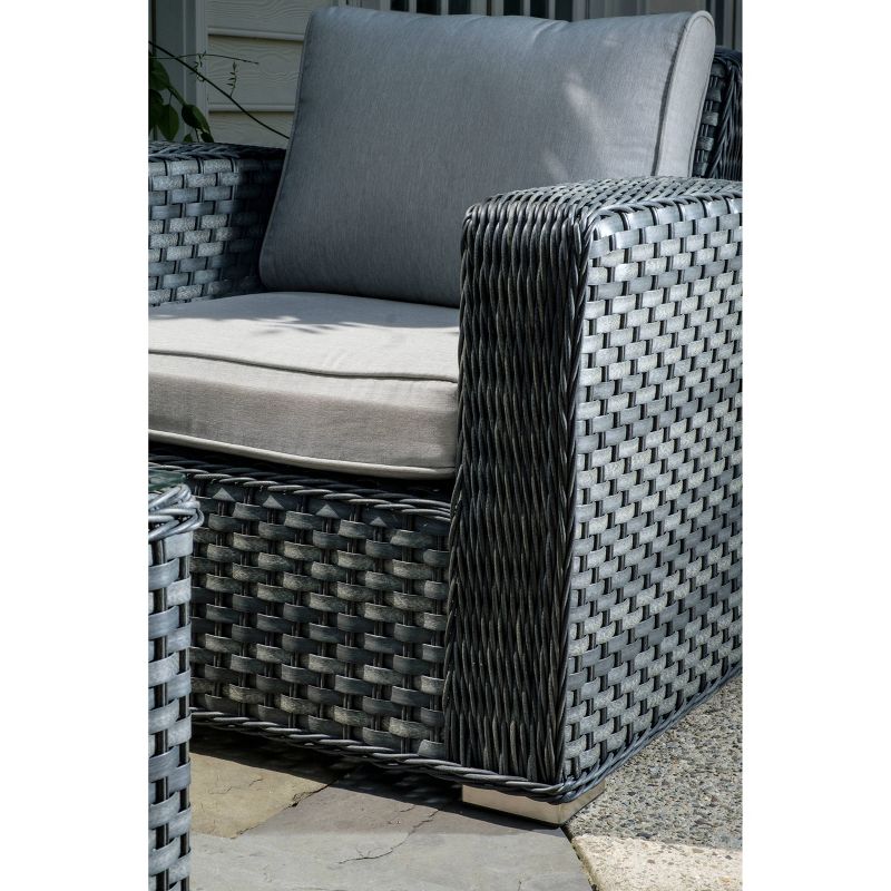Palisades 4pc All Weather Wicker Seating Set with Coffee Table - Alfresco Home