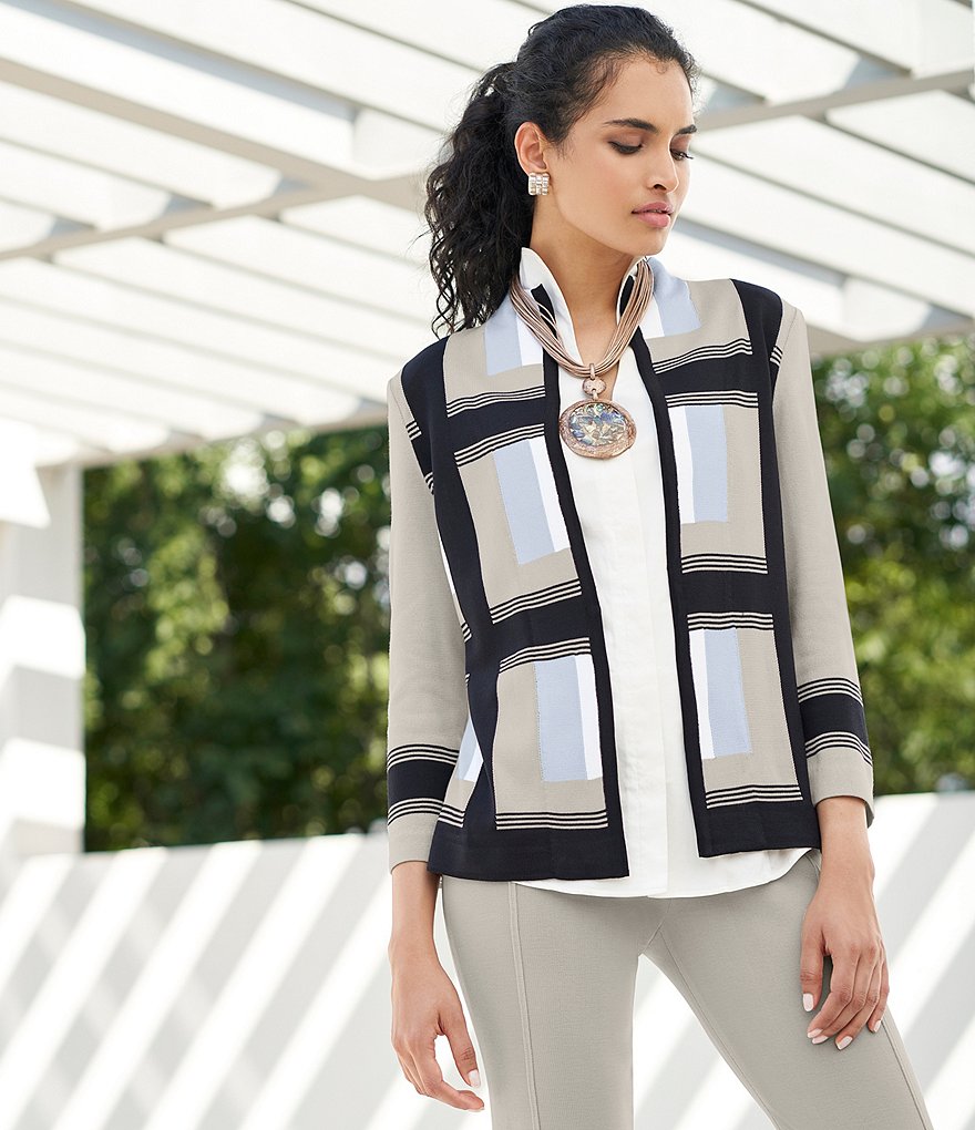 Misook Sleeveless Stand Collar Neck Washable Blouse