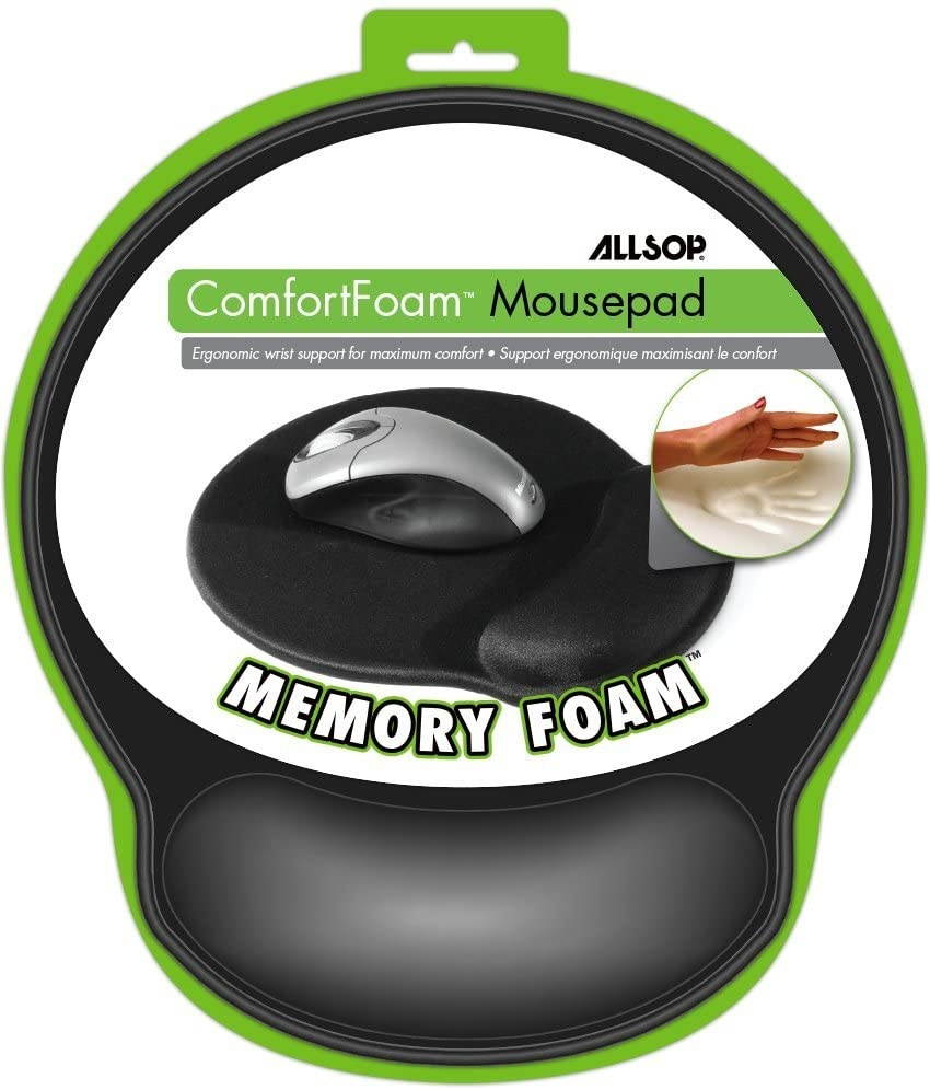 Allsop Mouse Pad Pro Memory Foam Mouse Pad - Black (30203)