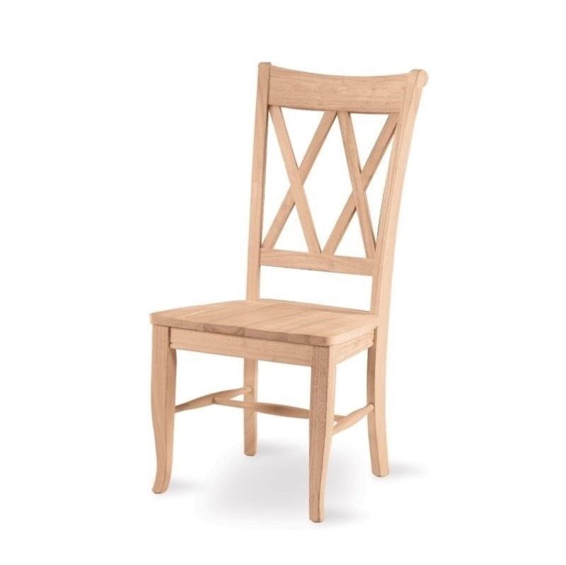 Wood 18"" Double X-back Stools (Set of 2) Brown-Pemberly Row