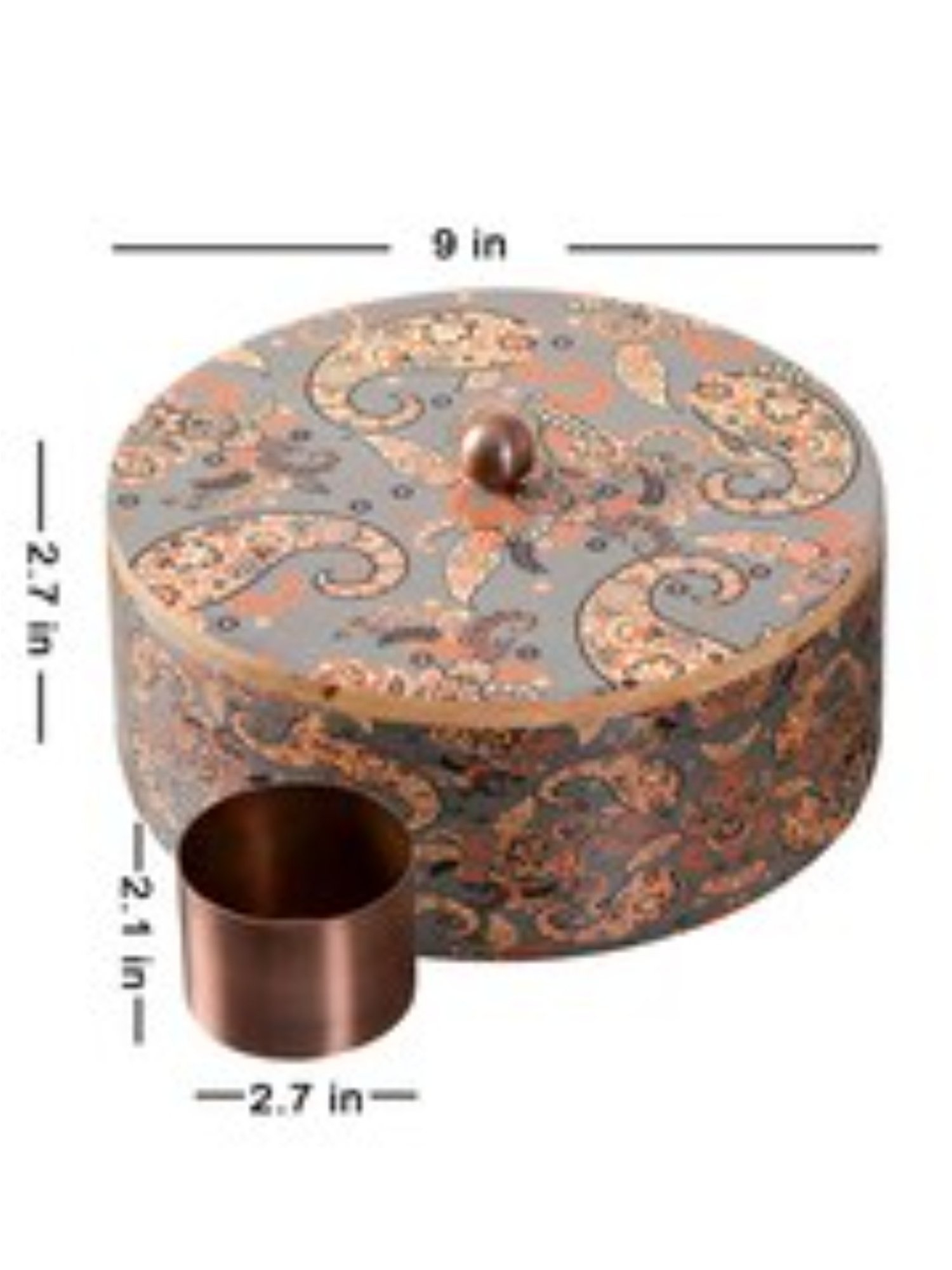 Nestroots Grey masala box for kitchen Masala dani spice rack containers for kitchen storage spice