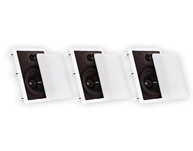 Theater Solutions CS8W In Wall 8" Speakers Surround Sound Home Theater 3 Speaker Set CS8W-3S
