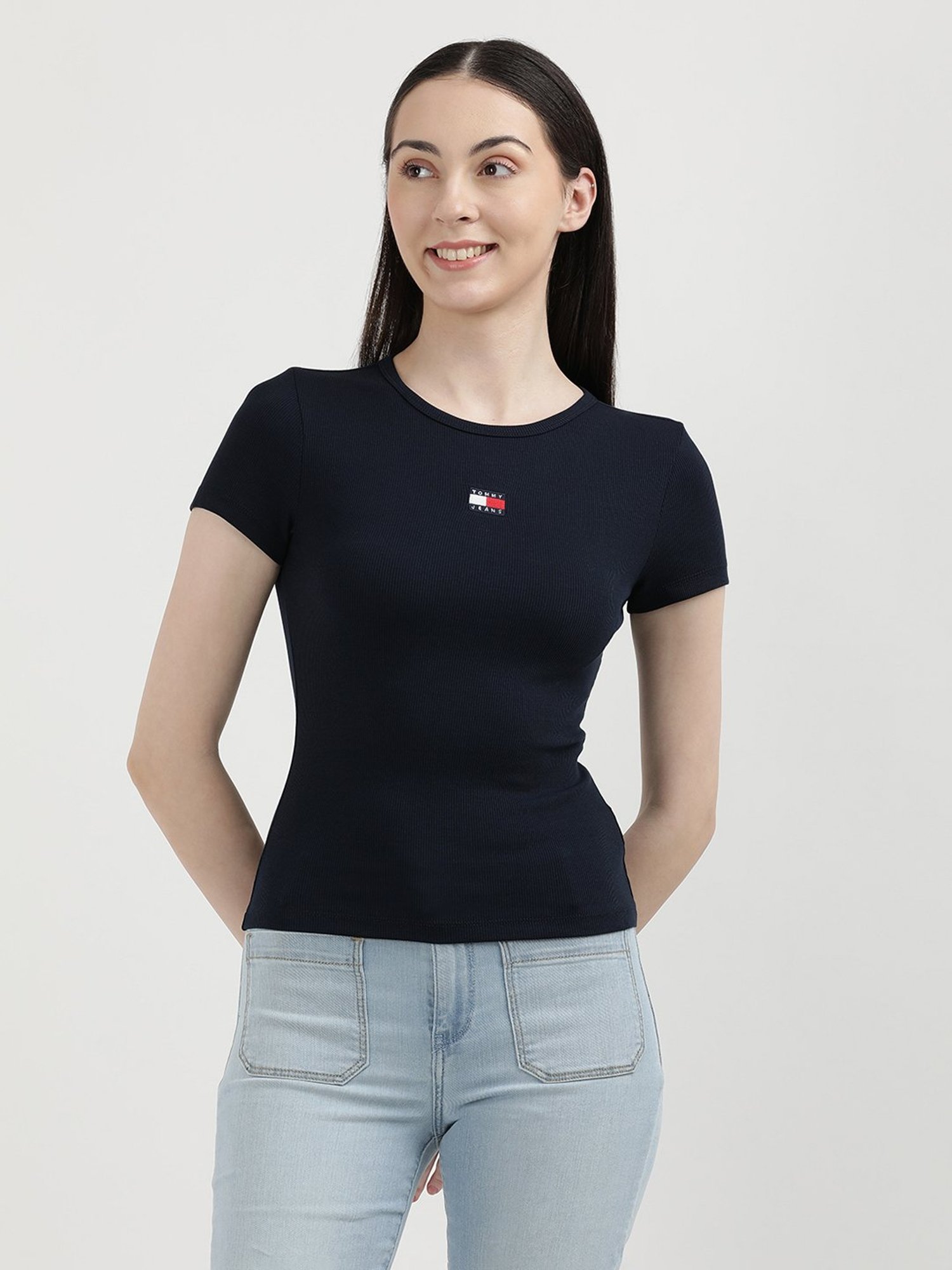 TOMMY HILFIGER Navy Slim Fit T-Shirt