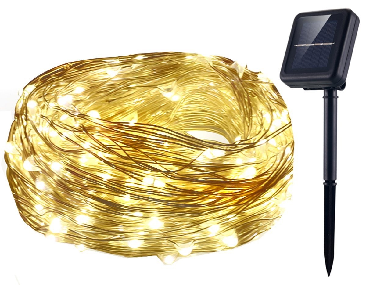 AIcase Solar Starry Fairy Bendable Copper Wire Durable Outdoor String Lights