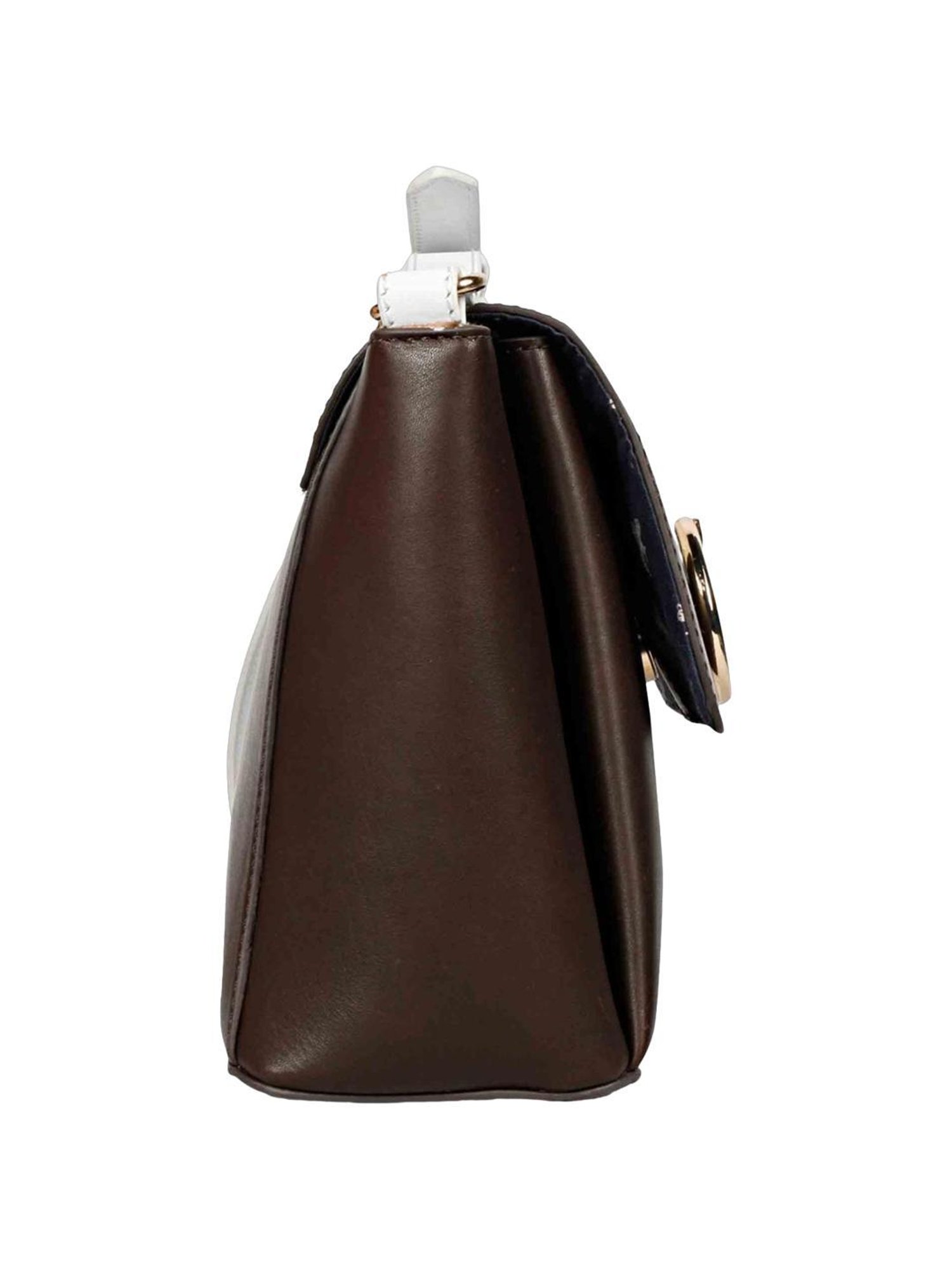 Favore Brown Striped Small Sling Handbag