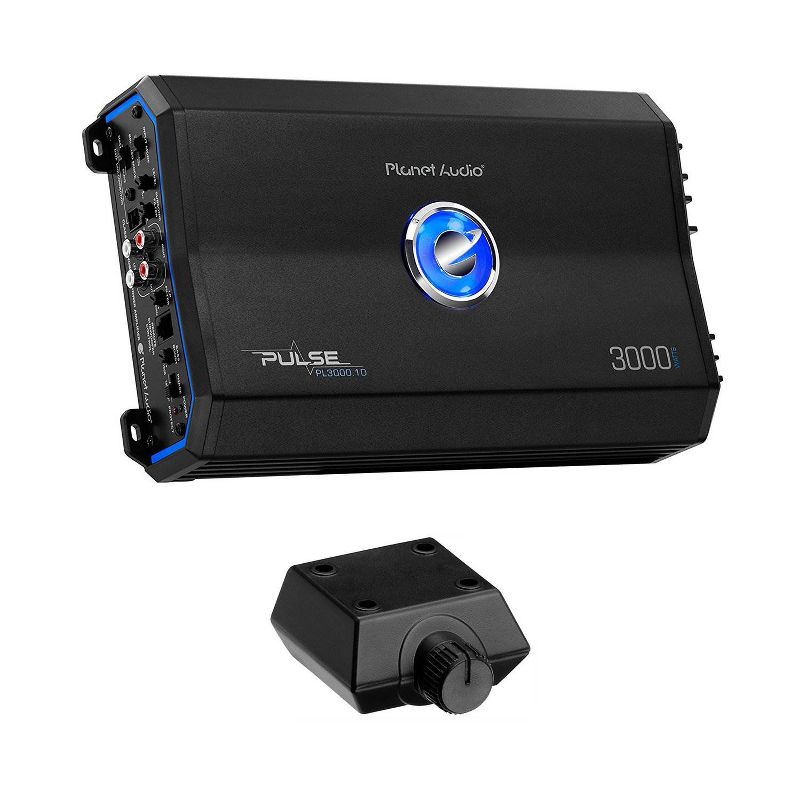 Planet Audio Pulse 3000W 1 Ohm Monoblock Class D Amplifier + Remote (2 Pack)
