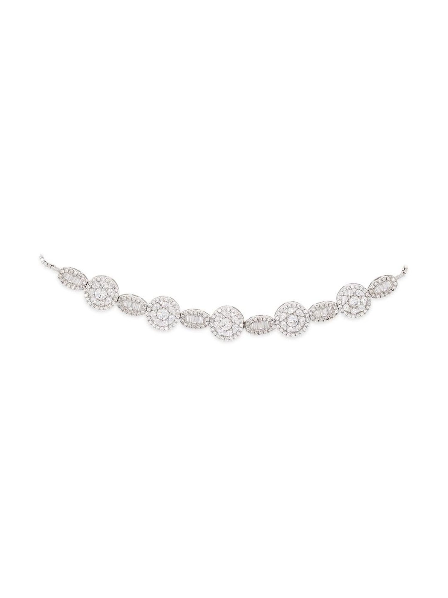 Anayra 92.5 Sterling Silver Sparkling Bracelet for Women