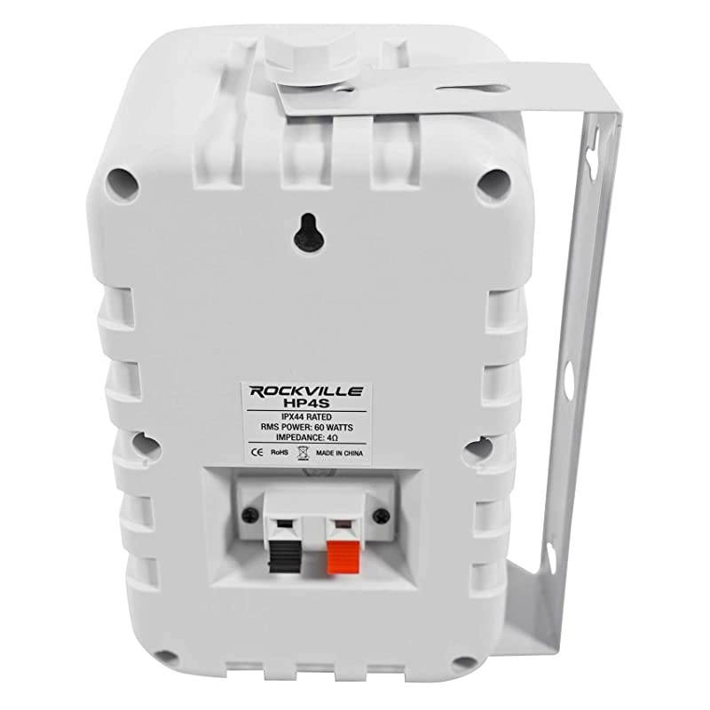 Pair  HP4S 4 OutdoorIndoor Home Theater Speakers with Swivel Bracket