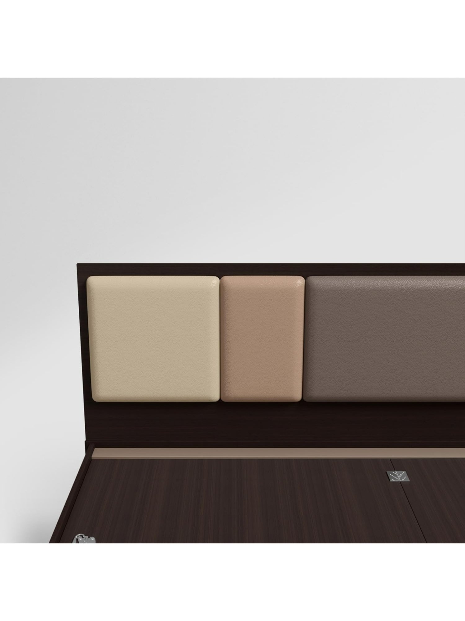 Godrej Interio Trio Grey Engineered Wood Queen Bed with Box Storage