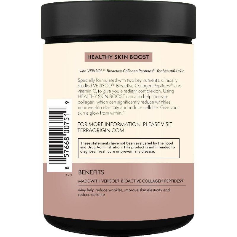 Terra Origin Collagen Skin Boost Powder W/ Verisol Bioactive Collagen Peptides Acai Berry - 6.35oz