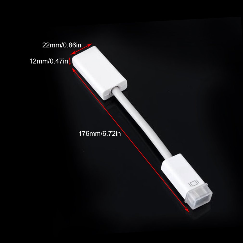 Mini DVI Male to HDMI Female Cable Monitor Video Adapter Converter Kable Cabo Cord 1080P for Apple Mac Macbook Drop Shipping