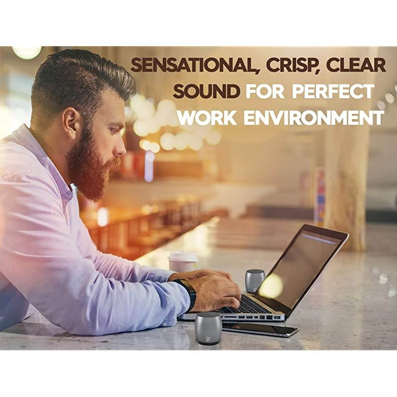 Pack HeadSound GPortable Wireless Bluetooth Speakers Latest Powerful Dual True Wireless Mini Speaker Set wSurround HD Sound Instant Pairing wBuilt in Mic HandsFree Calls for Home Office